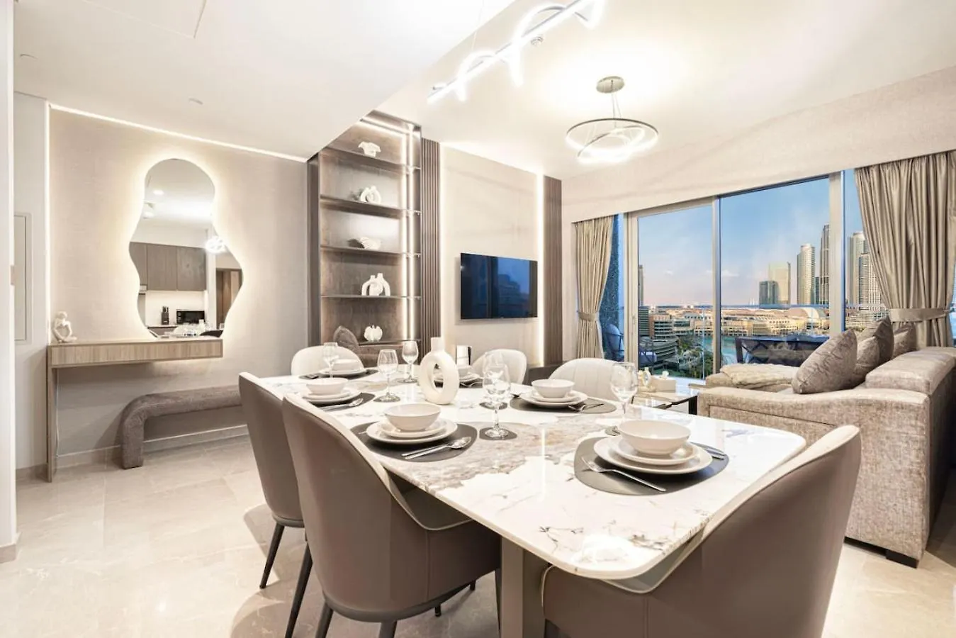 New Years Luxury Burj Khalifa And Fountain Views Apartment Dubai