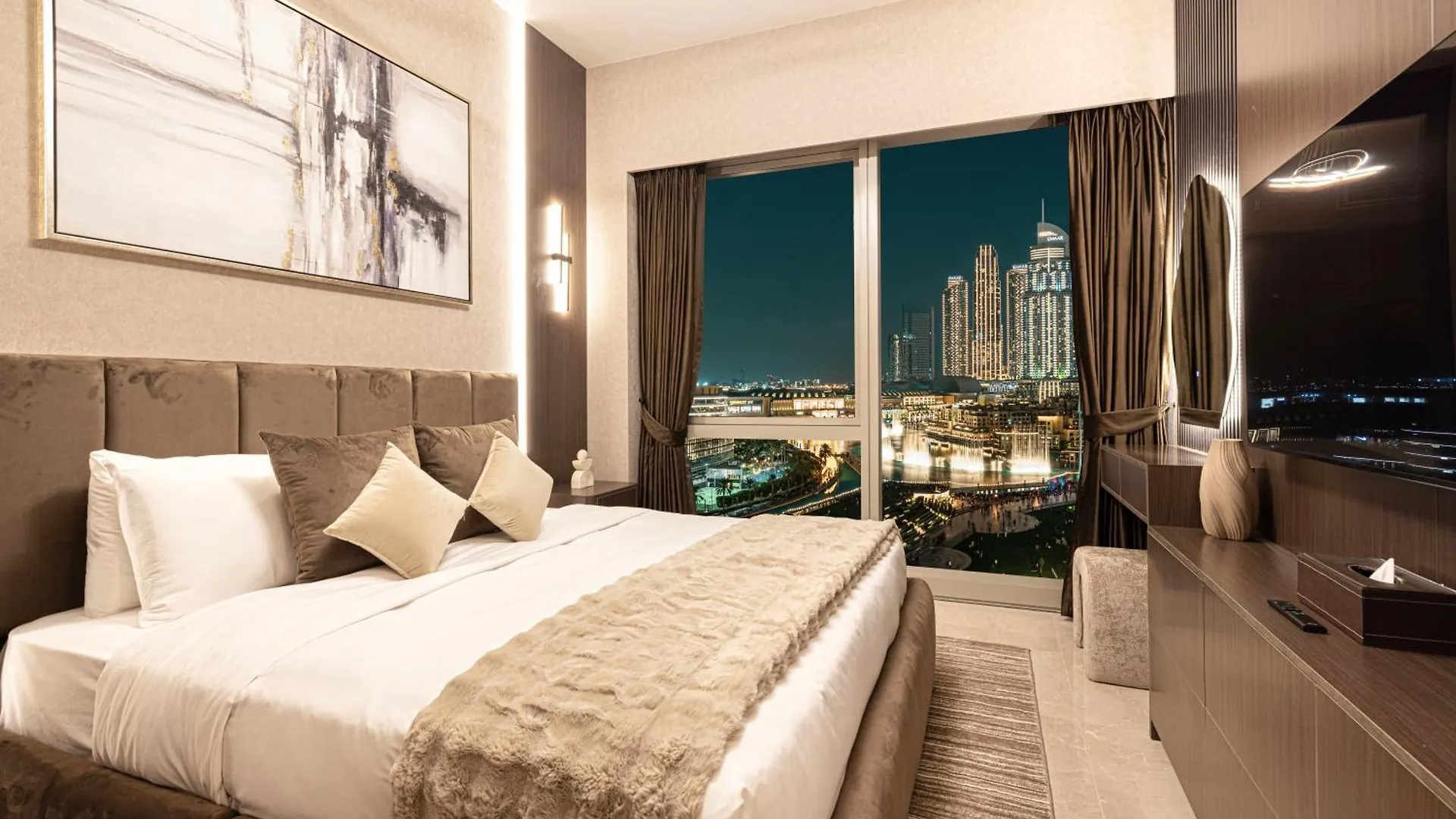 New Years Luxury Burj Khalifa And Fountain Views Apartment Dubai